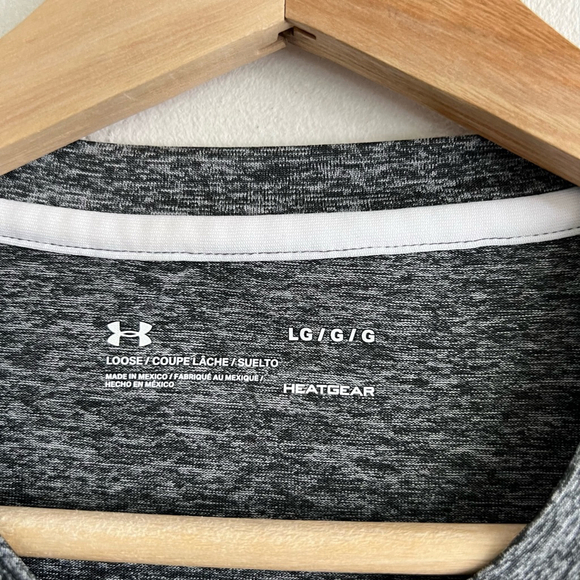 Men's Under Armour Gray HeatGear T-Shirt Size L - Picture 1 of 3